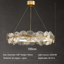 GobekUsa Glass Flower LED Chandelier for Living Room Bedroom Kitchen Dining Ceiling Lights