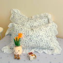 GobekUsa Korean Princess Floral Ruffles Bedding Set: Single/Queen Duvet, Cover, & Pillowcases