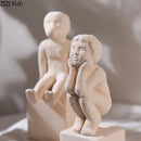 GobekUsa Abstract Family Character Ceramic Sculpture Desk Decoration