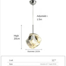 GobekUsa Ice Glass Pendant Light for Hallway Dining Living Bedroom - Modern Hanging Lamp