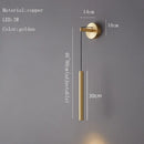 GobekUsa Height-Adjustable Copper LED Wall Lamp: Luxurious Warm Atmosphere for Bedside, Foyer, Hotel