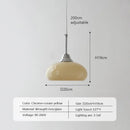 GobekUsa Cream Glass Nordic LED Pendant Light for Home Decor and Lighting