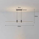 GobekUsa Black/Gold LED Dining Room Island Chandelier: Modern Minimalist Kitchen Hanging Lamp