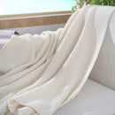 GobekUsa Knitted Sofa Throw Blanket with Fringe Yarn