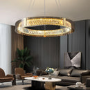 GobekUsa Crystal LED Dimmable Ceiling Lamp with Steel Body and Gray Glass