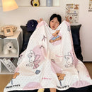 GobekUsa Double-Sided Thin Velvet Printed Blanket for Adults - Spring Autumn Bedding & Sofa Decor