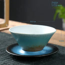 GobekUsa Ceramic Latte Coffee Cup and Saucer Set for Afternoon Tea and Breakfast