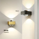 GobekUsa Copper Bedroom Wall Lamp, Modern LED Double Head Spotlights, Luxury Living Room Sconce