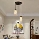 GobekUsa Chinese Style Spiral Staircase Chandelier for Villa & Restaurant, LED Lamps