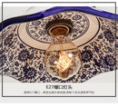 GobekUsa Blue White Porcelain Wall Lamp: Modern Ceramic Sconces for Living Room, Bedroom, Bathroom