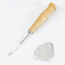GobekUsa Bread Lame Cutter with Leather Cover and 5 Razor Blades