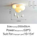 GobekUsa Kids Bear LED Ceiling Chandelier, Cute Bedroom Pendant Light for Boys and Girls