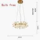 GobekUsa Crystal Flower Chandelier: Luxury LED Ceiling Light for Home Decor, Living Room, Bedroom