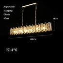 GobekUsa Crystal Dimmable Pendant Light Luminaire for Living Room Bedroom