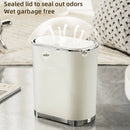 GobekUsa Light Luxury Bathroom Trash Can with Lid for Kitchen, Living Room - Waterproof Narrow Waste Bin