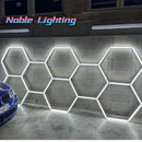 GobekUsa Geometric LED Lights for Exhibition Car Detailing Garage Workshop - Polygonal Snowflake Theme
