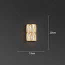 GobekUsa Crystal LED Wall Lamp for Living Room Aisle Bedroom Staircase Decoration