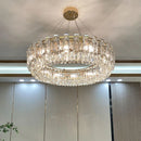 GobekUsa Gold Round/Oval Crystal Chandelier for Living & Dining Room