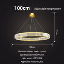 GobekUsa Gold Crystal Chandelier: Modern Luxury Round Square Pendant Light for Living Room