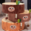 GobekUsa Cartoon Tree Stump Cushion for Bedroom, Sofa & Balcony Decoration