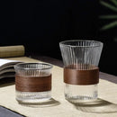 GobekUsa Japanese Walnut Tea Cup Set - High-Grade Glass Coffee & Flower Tea Cups