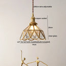 GobekUsa Amber Glass LED Pendant Light - Nordic Modern Copper Suspension Luminaire for Home