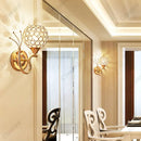 GobekUsa Crystal Wall Lamp Sconce, Retro Industrial Style Fixture for Home Living Room Bedroom