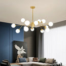 GobekUsa Gold Black LED Ceiling Chandelier for Living Room Bedroom Lighting Fixtures