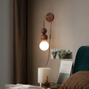 GobekUsa Glass and Wood Adjustable Wall Light for Living Room and Bedroom