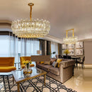 GobekUsa Gold Lustre Chandelier LED Crystal Light Fixture - Postmodern Luxury Hanging Lamp