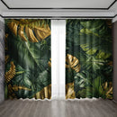 GobekUsa Green Turtle Leaf Curtains for Kitchen, Coffee Shop, Living Room - Stylish Home Decoration