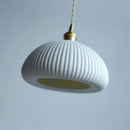 GobekUsa Ceramic LED Pendant Lamp, Modern Nordic Design, Adjustable 2m Wire, White Finish