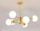GobekUsa Adjustable Ball Glass Lustre Chandelier for Living, Dining, Bedroom Lighting