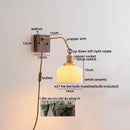GobekUsa Ceramic LED Wall Sconce Pull Chain Switch Mirror Light Fixtures