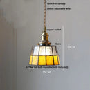 GobekUsa Brass LED Pendant Light with Adjustable Glass & Wood Hang Lamp