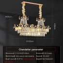 GobekUsa Crystal Light Luxury Chandelier for Living Room Dining Bedroom