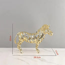 GobekUsa Golden Openwork Animal Sculpture Set for Home Decoration