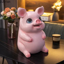 GobekUsa Cartoon Pig Child Savings Jar Piggy Bank Desk Decoration Resin Sculpture