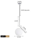 GobekUsa Glass Ball Pendant Lights LED Kitchen Living Room Suspension Luminaire