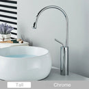 GobekUsa Gold Tall Basin Faucet, 360 Swivel Waterfall Mixer for Bathroom Washbasin