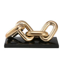 GobekUsa Golden Chain Skeleton Lock Home Decoration Figurine