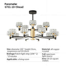 GobekUsa Crystal Chandelier Modern Luxury Light for Living Hall Dining Bedroom