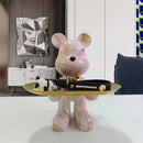 GobekUsa Graffiti Bear Statue Ornament for Modern Home Decor