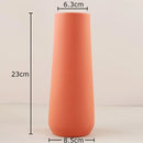 GobekUsa Gradient Ceramic Vase Cylinder Desk Decoration Floral Vases Modern Room Decor