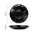 GobekUsa Ceramic 4-Grid Dinner Plate - Retro Tableware for Fruits, Snacks, and Desserts