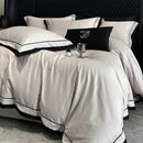 GobekUsa Egyptian Cotton Leopard Jacquard Luxury Bedding Set with Satin Finish