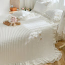 GobekUsa Handmade Lace Flowers Quilted Bedspread Coverlet Queen Double Mattress Cover