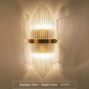 GobekUsa Crystal Gold LED Wall Sconce Modern Light for Bedroom Living Room Home Decor
