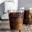 GobekUsa Glass Breakfast Cup Gold Letter Print for Coffee Milk Juice Tea Home Office