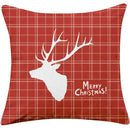GobekUsa Christmas Cotton Linen Pillowcases - Decorative Sofa Cushion Cover in Various Sizes